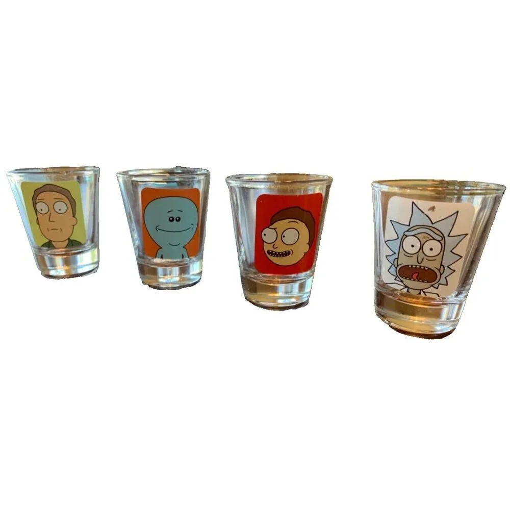Rick And Morty 1.5oz Glassware‎ Set - 4 Shot Glasses NEW